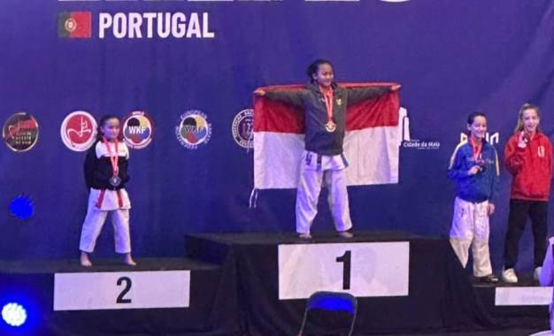 Siswi Banyuwangi Raih Dua Emas di Kejuaraan Karate Dunia di Portugal