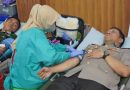 Sambut Hari Bhayangkara Ke-78, Personel Polresta Sidoarjo Donor Darah