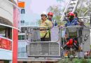 Pj. Gubernur DKI Jakarta Teguh Naik Bronto Skylift, Tinjau Langsung Kondisi Kebakaran Plaza Glodok